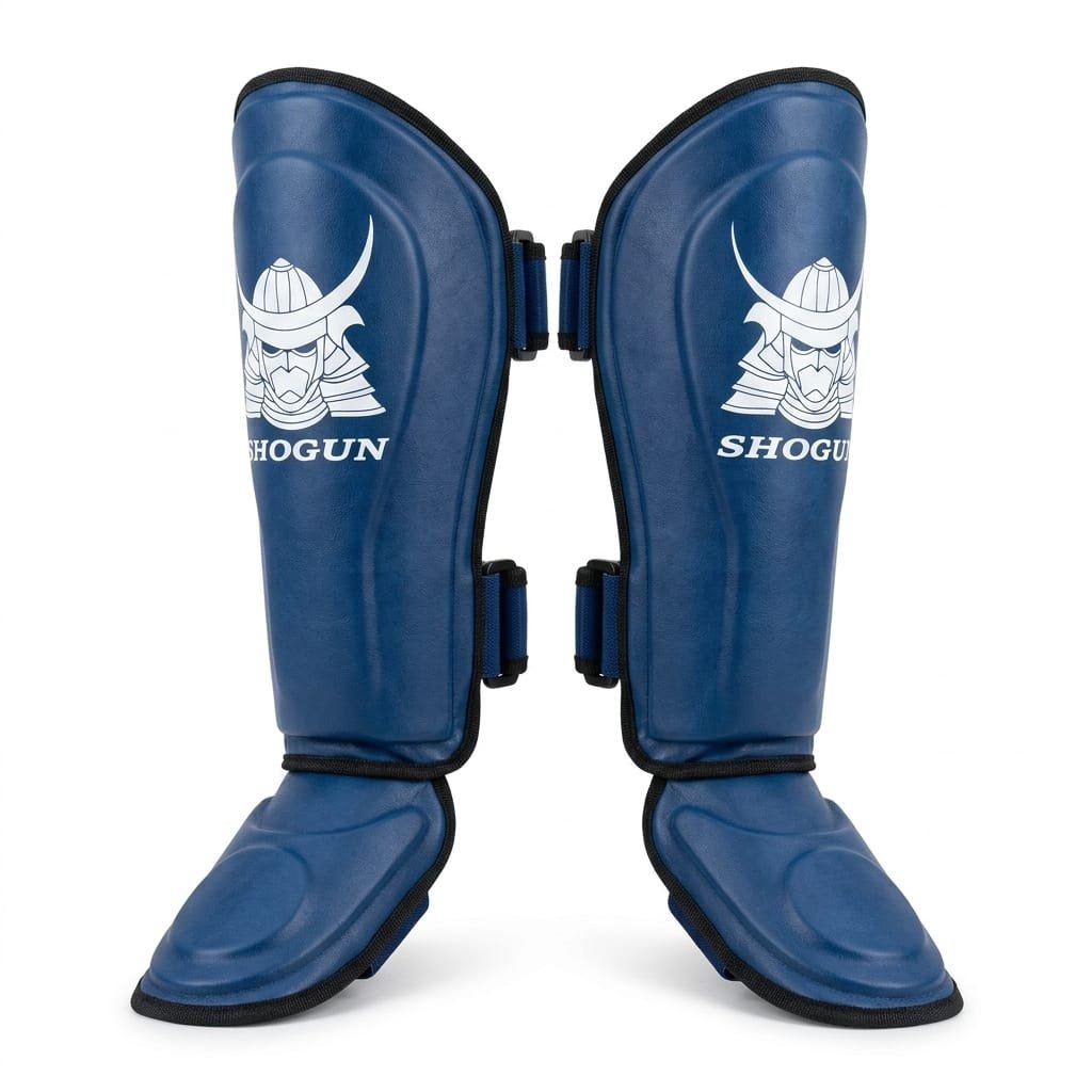 Low Kick Shogun  , tibia y empeine para deportes de contacto azul.