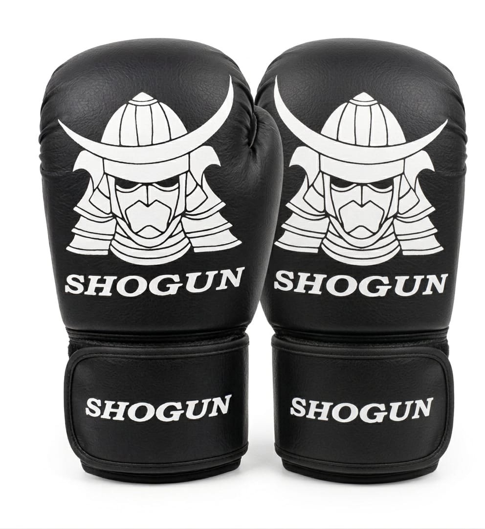 Guante Shogun Onli Black 12 oz (Especial para Boxeo, Kick Boxing, Muay Thai)
